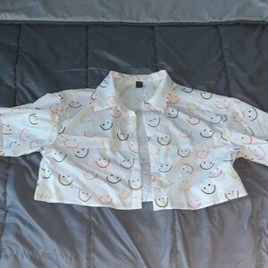 Cropped Button Shirt